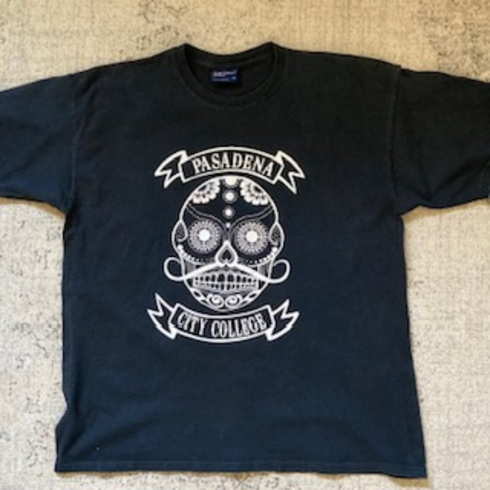 🧡3/15 MV Sport Pasadena City College Calavera Black T-Shirt Men's XL